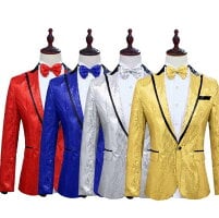 メンズスーツセット 唐装 中華風スーツ フォーマルスーツ 上下2点セット 合唱団体服 卒業式 文化祭 学園祭 イベント 舞台演出服 ステージ衣装 チャイナスーツ 6色 S-XXL スパンコールスーツ メンズ スーツ ジャケット スパンコール ダンス衣装 DS 合唱団体服 シンガー マジック魔術師衣装 司会者衣装 リボン付 7色 M-XXL