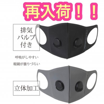 再入荷!!【ウイルス感染予防】PROTECTYOURSELF 呼吸らくらく!デュアルバルブマスク 送料無料