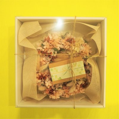 【ギフト・受注生産】ドライフラワーリース&Komera(こめら) 3種12枚×2セット入