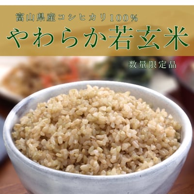 やわらか若玄米 【1kg×1袋】(富山県産コシヒカリ100%)エコファーマ契約栽培