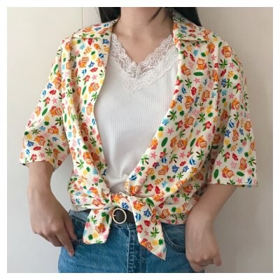 【かりゆしウェア女性用】Lサイズ うちなー柄