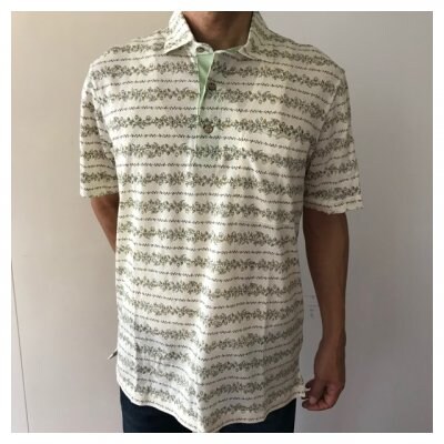 【男性用かりゆしウェア】ポロシャツ Lサイズ 月桃