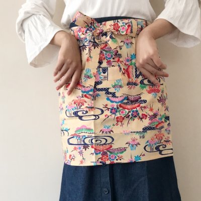 ちゅらさんカフェエプロン ベージュ