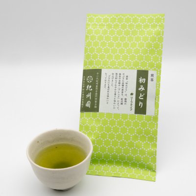 煎茶 初みどり 100g【紀州園オリジナルブレンド】やぶきた品種・普通蒸しの定番のお茶【カテキンパワーで抗ウイルス・栄養たっぷりの緑茶で免疫力アップ】