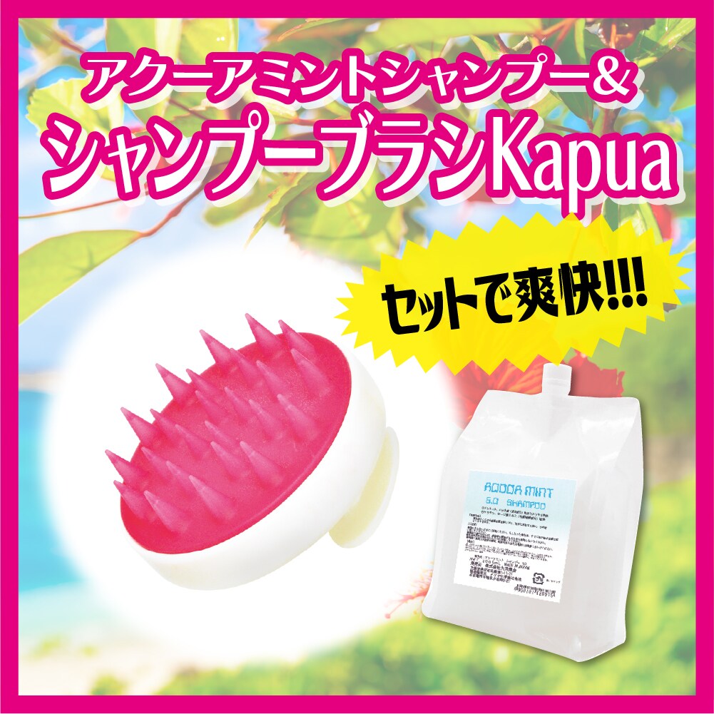 セット商品】シャンプーブラシKapua(カプア)＋アクーアミント
