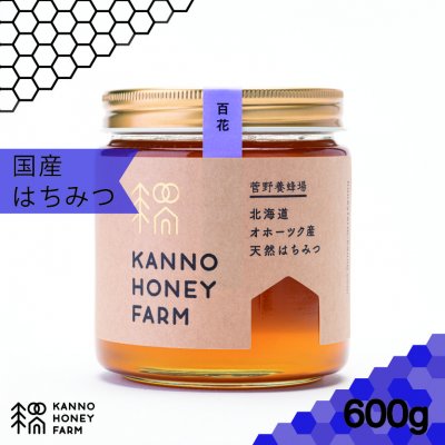 【土地により個性が違う逸品】北海道産天然はちみつ 百花蜜 600g