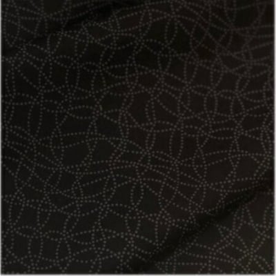 modaファブリック|110cm×50cm〜MUSLIN MATES ウェーブ柄(波線柄)ミッドナイトブラック|カルトナージュの材料に♪