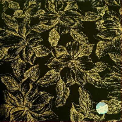 人気のモダmoda| ファブリック110cm×50cm〜MAGNOLIA METALLICS/ゴールド×ブラック|カルトナージュの材料に♪