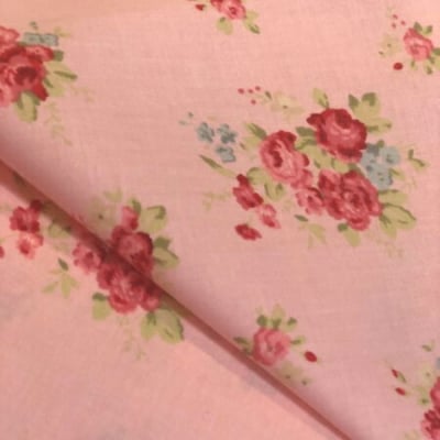 2枚組カットクロス|フローラル×トレリス(ピンク)|カルトナージュの材料に♪布の柄合わせに困ったらコレ!