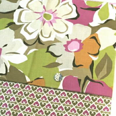 【サイズ注意】希少のVera Bradley (ベラブラッドリー)2枚組大きめカットクロス|メイン布45〜49cm|サブ布75×50cm