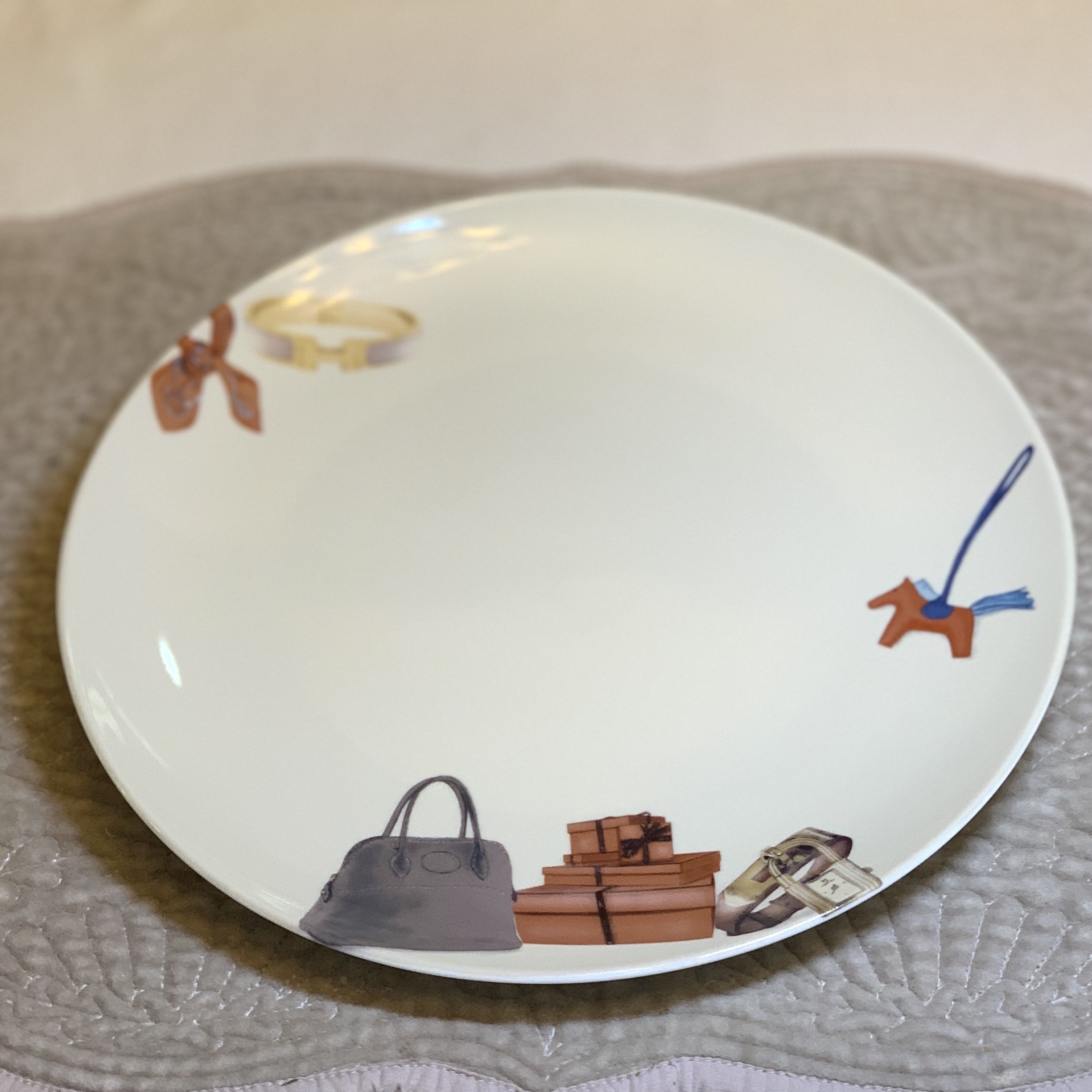 WATA様専用ポーセラーツ エルメス風プレート＆マグカップ2セット