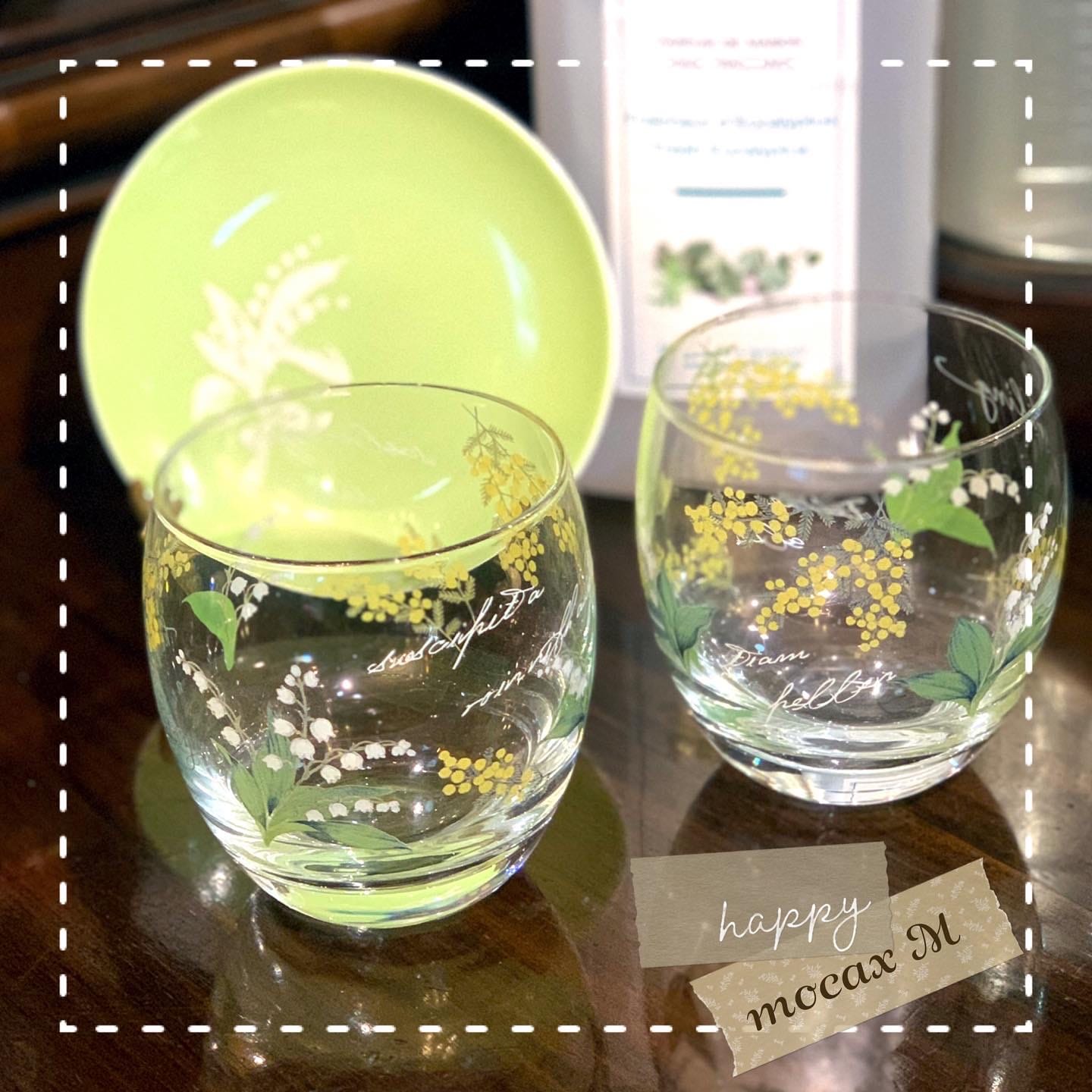 すずらん ミモザ 樹脂標本 筆記体 errer 気泡 植物標本 セット