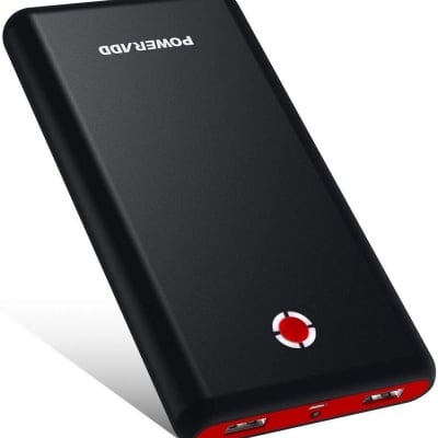 モバイルバッテリー 20000mAh Poweradd Pilot X7 モバイル・バッテリー 大容量 PSE認証済 iPhone&Android対応 災害/旅行/アウトドア活動用に最適(ブラック+レッド)
