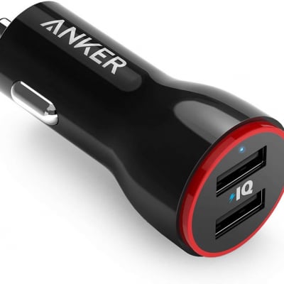 Anker PowerDrive 2 (24W/4.8A 2ポート USBカーチャージャー) iPhone、Android、IQOS対応 (ブラック)