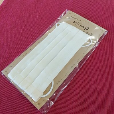 抗菌消臭効果・浄化作用!ヘンプマスク/洗って繰り返し使える!きなり/Lサイズ