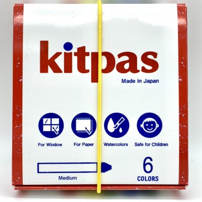【社員の7割が知的障がい者のチョーク工場が作る、自然にやさしいキットパス】 kitpas キットパス ミディアム 6色