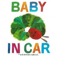 BABY IN CAR はらぺこあおむし CARステッカー【ERIC CARLE エリックカール】