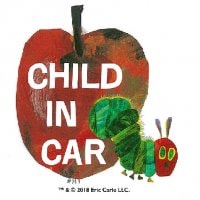 CHILD IN CAR はらぺこあおむし CARステッカー【ERIC CARLE エリックカール】