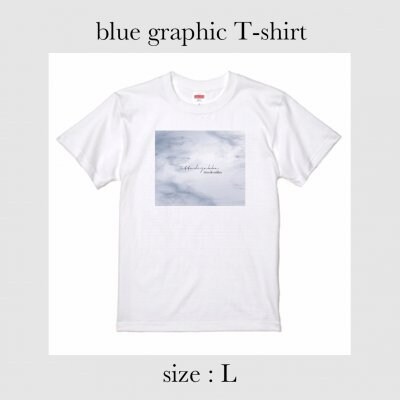 blue graphic Tシャツ Lサイズ