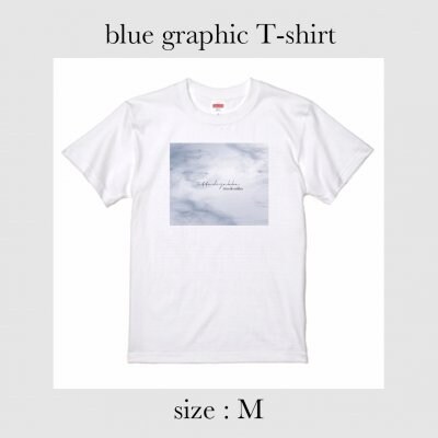 blue graphic Tシャツ Mサイズ