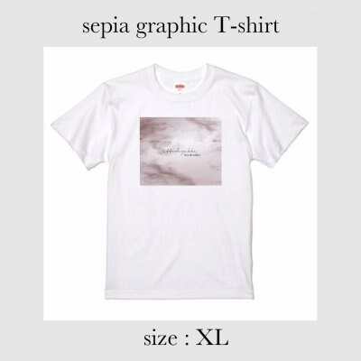 sepia graphic Tシャツ XLサイズ