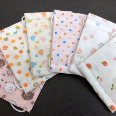 【幼児用布マスク】2歳から5歳くらいまで 【アソートどれが届くかお楽しみ】 Wガーゼでやわらか素材 お肌の弱いお子様に