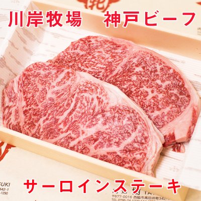最高級神戸ビーフ サーロインステーキ 2枚入り 360g 川岸牧場 【送料無料】