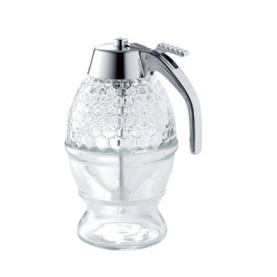 【佐藤金属興業 SALUS】ハニーディスペンサー【 はちみつ ハチミツ 蜂蜜 ディスペンサー 容器 ガラス製 おしゃれ 受け皿式 】