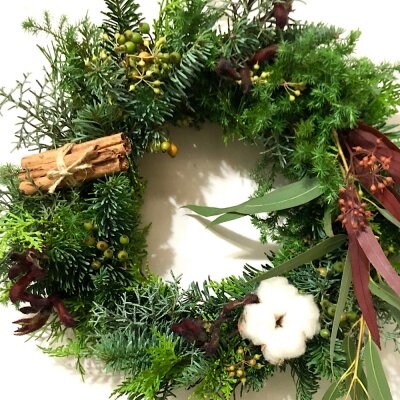 生花 森の香りのクリスマスリース