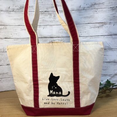 子猫のきのお名前入りBIGミニトートバッグ
