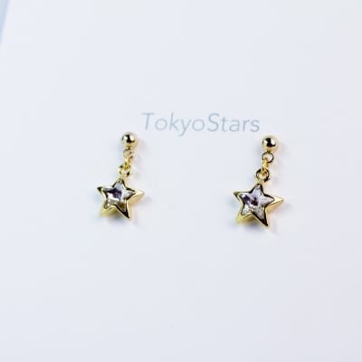 星のピアスダイアモンドクリア