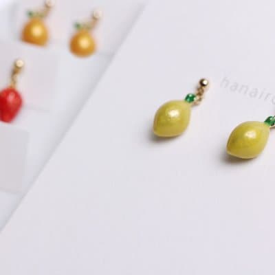 レモンのピアス【イヤリング変更可】高ポイント!!