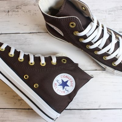 コンバース スニーカー コンバース オールスター フラットアイレッツ Hi ブラウン Converse All Star Flateyelets Hi 1sc369 新潟県見附市靴のフットパークヌシセ地域密着型頑張る靴屋 ツクツク 通販 モバイル 最もお得な高ポイント還元通販サイト