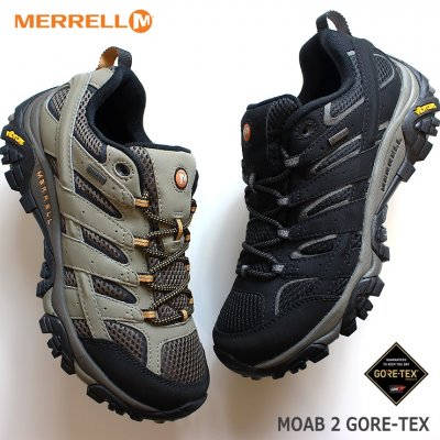 メレル モアブ 2 ゴアテックス MERRELL MOAB 2 GORE-TEX BLACK WALNUT M06037 M06035 防水 トレッキング ウォーキングシューズ コンフォートシューズ アウトドア 撥水 Vibram ヴィムラムソール 山 フェス