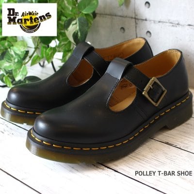 ドクターマーチン レディース ドクターマーチン POLLEY T-BAR SHOE 14852001 BLACK レディース Tバー ストラップ Dr.Martens ポリー Tバーシューズ