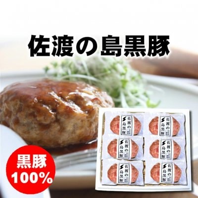 【お中元】新潟|佐渡の島黒豚生ハンバーグ6個|期間限定KA307
