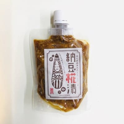 テレビで紹介!!納豆のおいしさそのままに♥ 津久井在来大豆の納豆糀漬 200g 【豊国屋おりじなる商品】