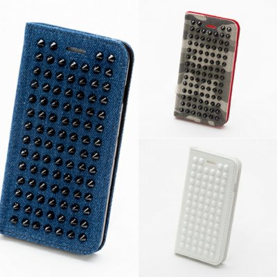 【GLAM JAM】スタッズケース アイフォンケース iphone8+ 手帳型 ONI アパレル/バック/有名人愛用/スタッズバック/愛媛県松山市/MASARU