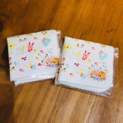日本製 Anano Cafe AC.ベビーやわらかガーゼハンカチ ピンク