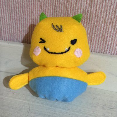 【えちゴン】えちゴンハンドメイドぬいぐるみ ウインク 日本製 越後柏崎のゆるキャラ