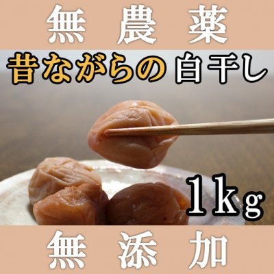 梅干し 無添加 無農薬 白干し南高梅 1kg 送料無料 熊野のご褒美 和歌山産 無化学肥料 梅干 南高梅 お歳暮などのギフト 贈り物にもおすすめ