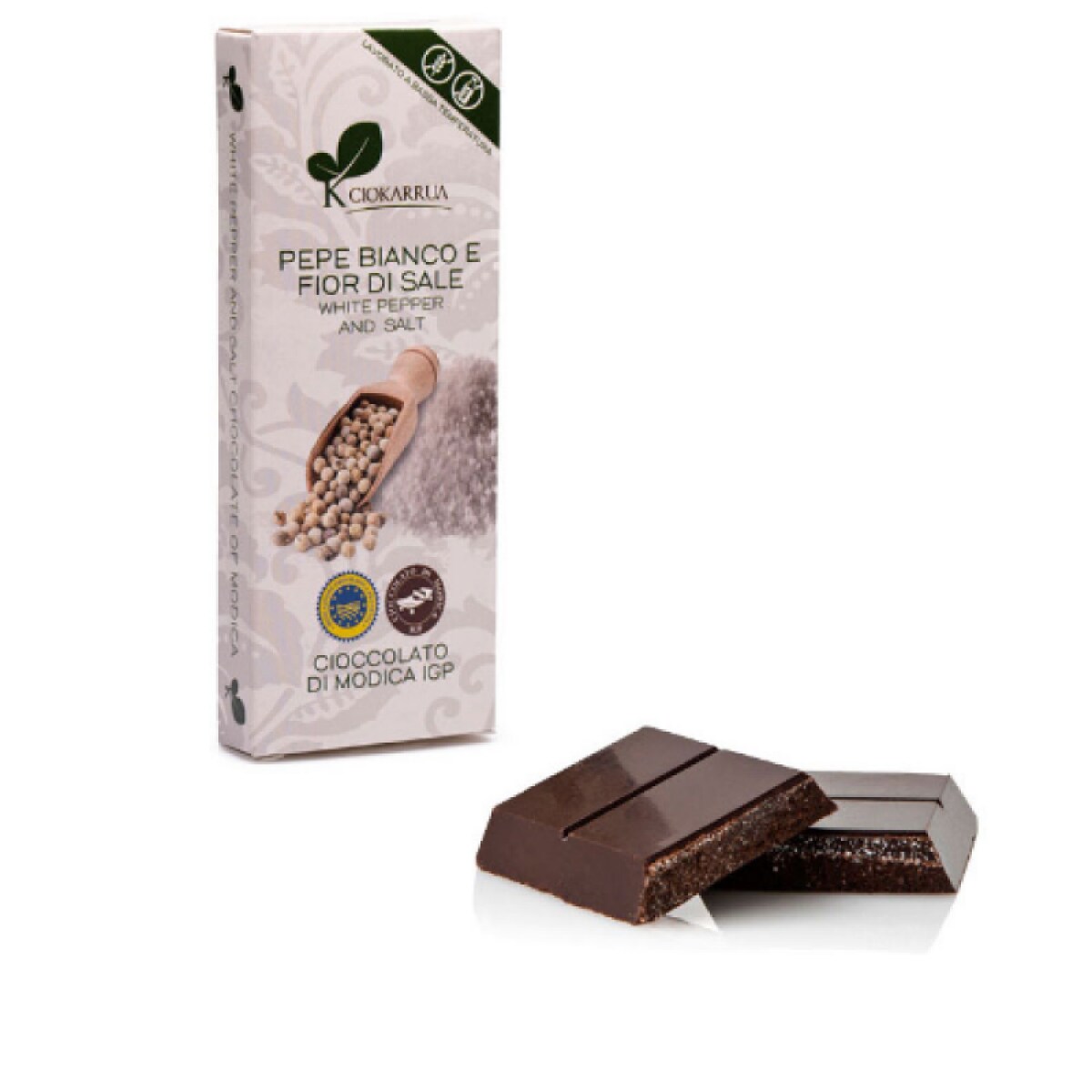 モディカチョコレート【ホワイトペッパーとフィオルディセール】White Pepper and Salt  100ｇ