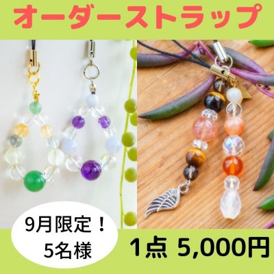 【9月限定!5⇒残0名様】パワーストーンオーダーストラップ1点/10%ポイント還元/送料無料