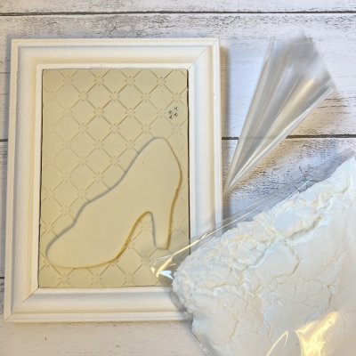 【体験キット:送料込】ロイヤルアイシングアート〜ハイヒールの額仕立て