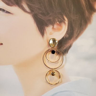nicoのゴールドフープピアス✨