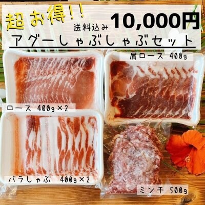 【送料込み】【アグー豚】お得なアグーしゃぶしゃぶセット