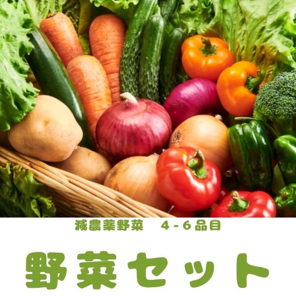 【定期】兵庫県三田産「減農薬野菜セット　(4-６種類)」