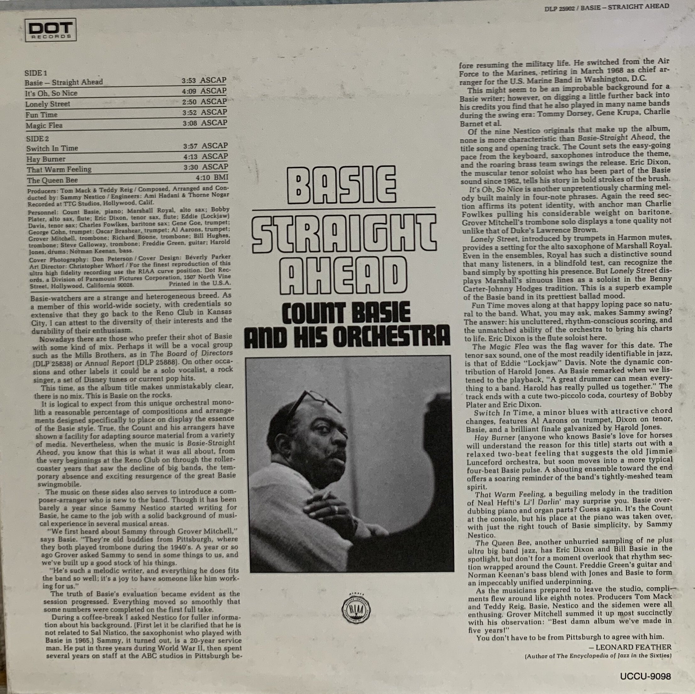 中古CD JAZZtk0003】COUNT BASIE AND HIS ORCHESTRA/STRAIGHT AHEAD
