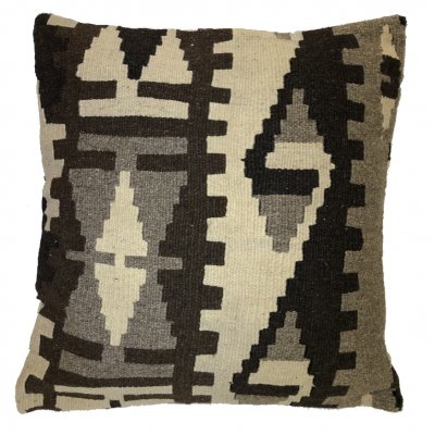 ウール 手織りキリム オールドキリム クッションカバー 48×45cm トルコ製 old kilim