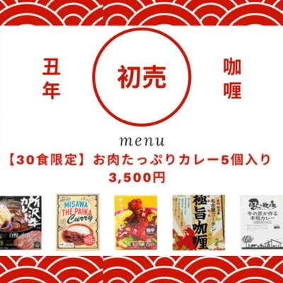 【残り1名】お肉たっぷりカレー5個入り 3,500円